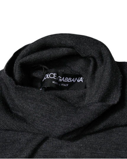 Dolce & Gabbana Gray Wool Knit Turtleneck Pullover Sweater
