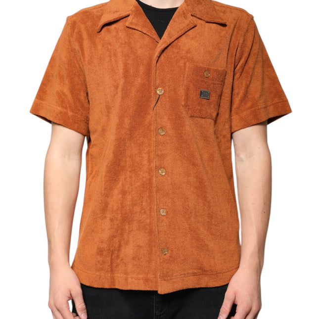 Dolce & Gabbana Hazel Cotton Velvet Button Down Collared Shirt