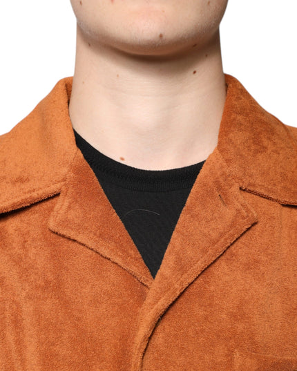 Dolce & Gabbana Hazel Cotton Velvet Button Down Collared Shirt