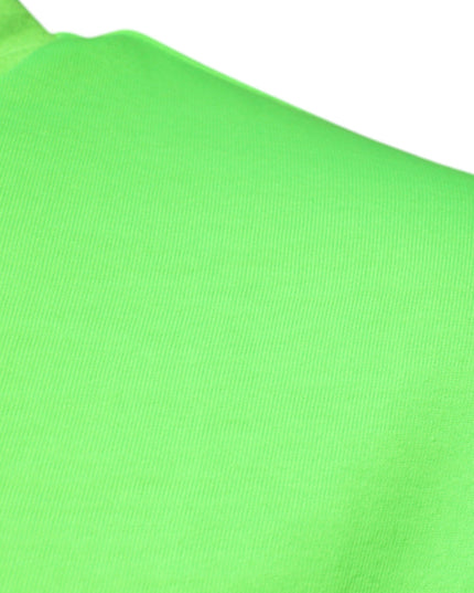 Dolce & Gabbana Green Logo Polyester Crew Neck T-shirt
