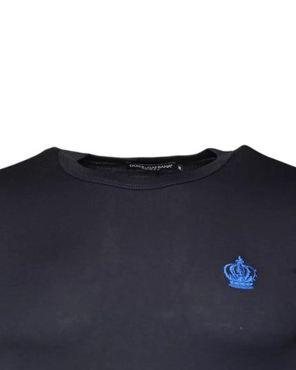 Dolce & Gabbana Blue Crown Crew Neck Short Sleeves T-shirt