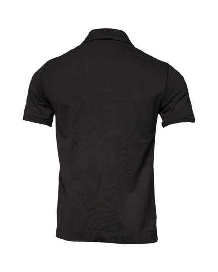 Dolce & Gabbana Dark Gray Collared Short Sleeves Polo T-shirt
