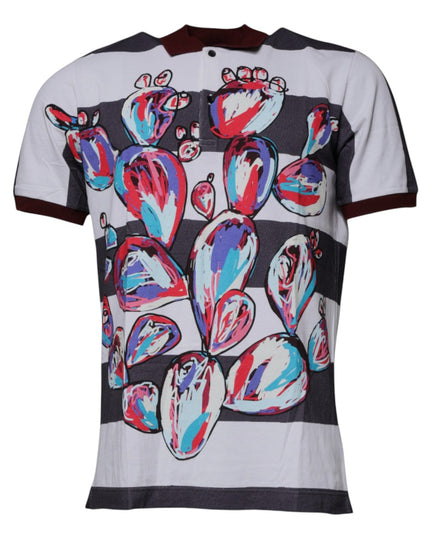 Dolce & Gabbana Multicolor Graphic Collared Polo T-shirt