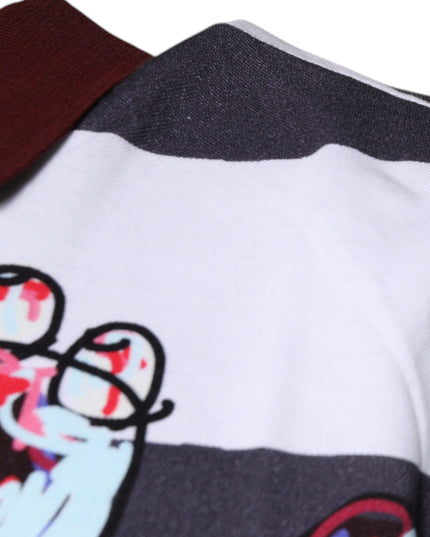 Dolce & Gabbana Multicolor Graphic Collared Polo T-shirt