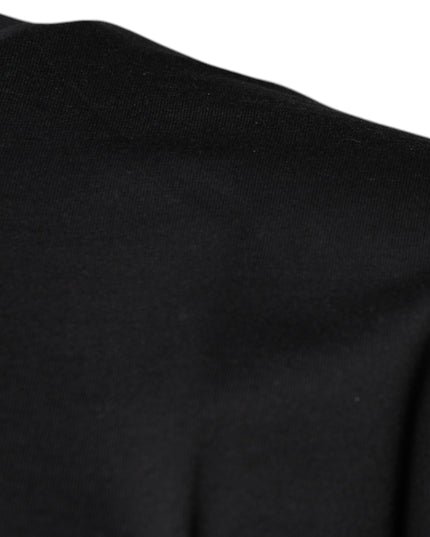 Dolce & Gabbana Black DG Logo Print Cotton Crew Neck T-shirt