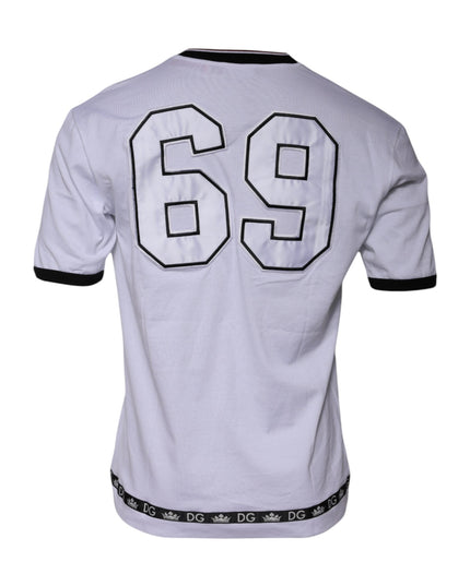 Dolce & Gabbana White Jersey Crew Neck Short Sleeves T-shirt