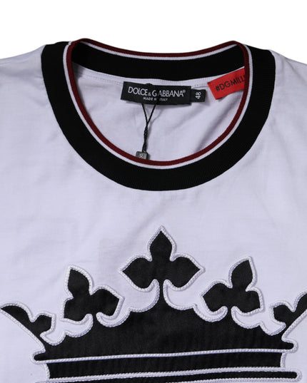 Dolce & Gabbana White Jersey Crew Neck Short Sleeves T-shirt