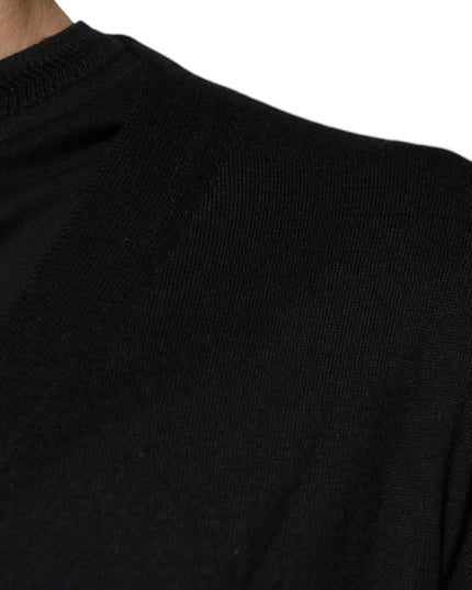 Dolce & Gabbana Black Cashmere Button Down Cardigan Sweater