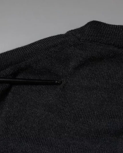 Dolce & Gabbana Dark Gray DG Logo Crew Neck Pullover Sweater