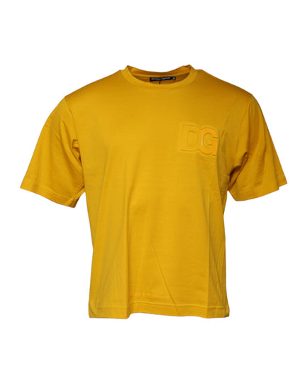 Dolce & Gabbana Dark Yellow Logo Crew Neck Short Sleeves T-shirt