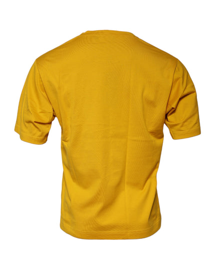 Dolce & Gabbana Dark Yellow Logo Crew Neck Short Sleeves T-shirt