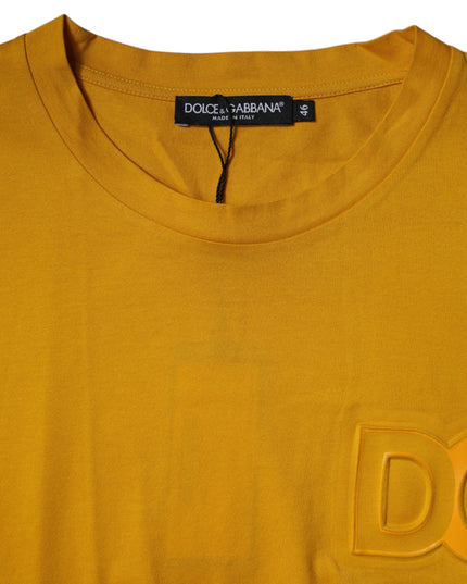 Dolce & Gabbana Dark Yellow Logo Crew Neck Short Sleeves T-shirt