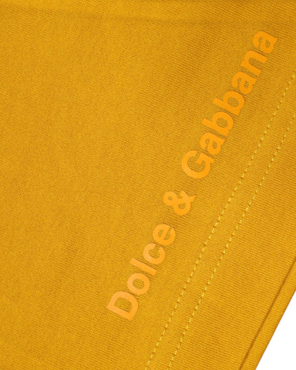 Dolce & Gabbana Dark Yellow Logo Crew Neck Short Sleeves T-shirt