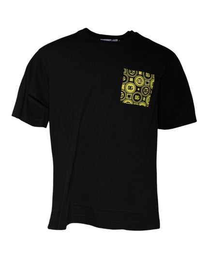Dolce & Gabbana Black Logo Print Cotton Short Sleeve T-shirt
