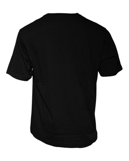 Dolce & Gabbana Black Logo Print Cotton Short Sleeve T-shirt