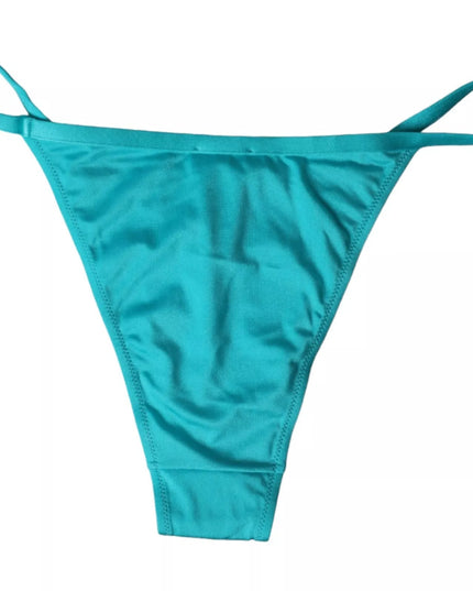 Dolce & Gabbana Blue Green Nylon Beachwear Swimwear Bottom Bikini