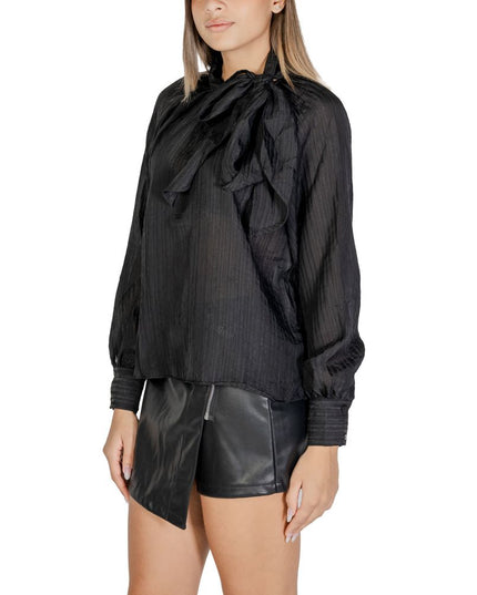 Jacqueline De Yong Black Polyester Blouse