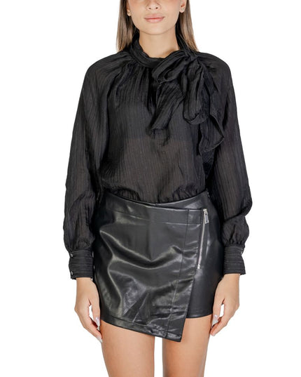 Jacqueline De Yong Black Polyester Blouse