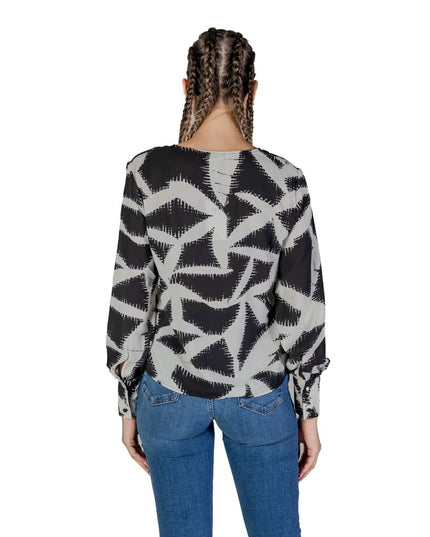 Jacqueline De Yong Black Recycled Polyester Blouse