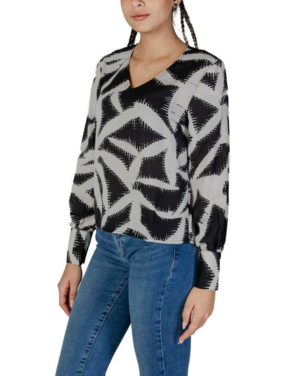 Jacqueline De Yong Black Recycled Polyester Blouse