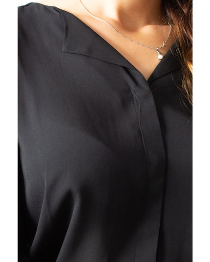 Vila Clothes Black Polyester Blouse