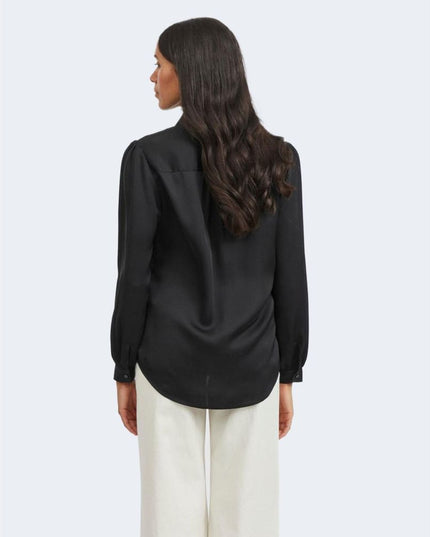 Vila Clothes Black Polyester Blouse