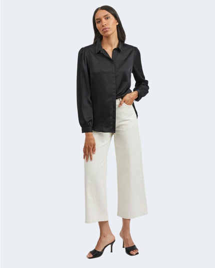 Vila Clothes Black Polyester Blouse