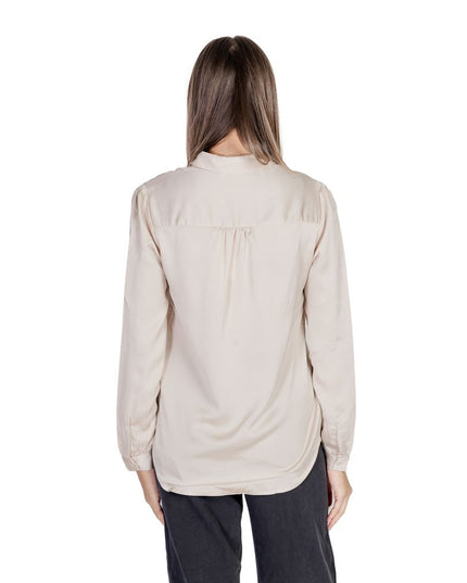 Vila Clothes Gold Polyester Blouse