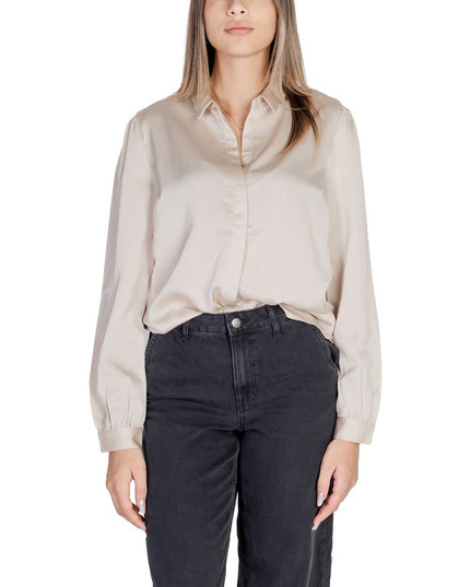 Vila Clothes Gold Polyester Blouse