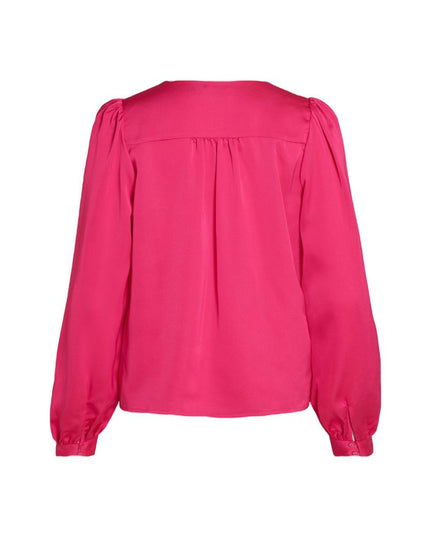 Vila Clothes Pink Polyester Blouse