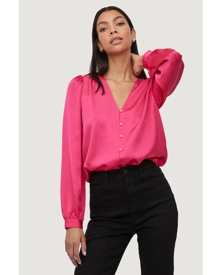 Vila Clothes Pink Polyester Blouse