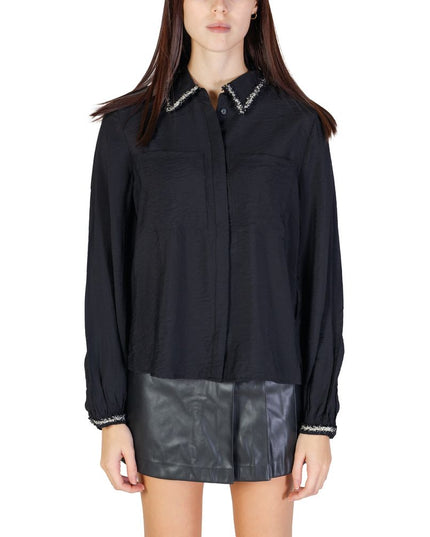 Vila Clothes Black Viscose Blouse