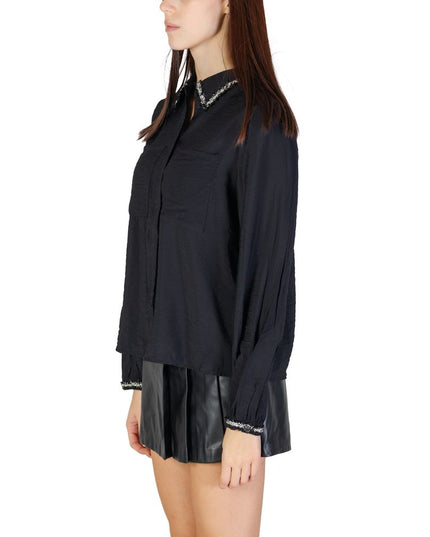 Vila Clothes Black Viscose Blouse