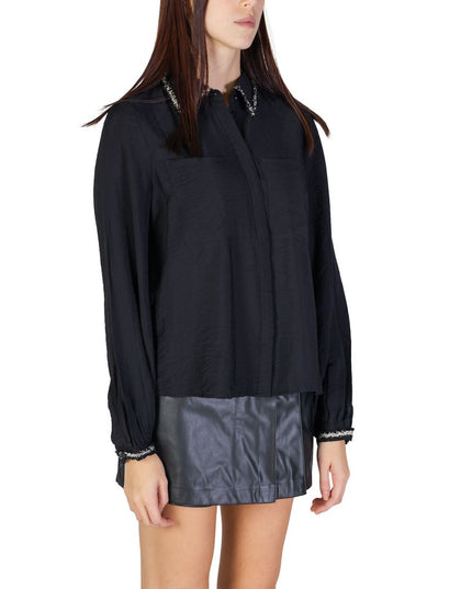 Vila Clothes Black Viscose Blouse