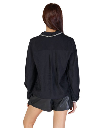 Vila Clothes Black Viscose Blouse