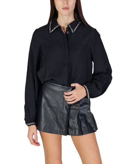 Vila Clothes Black Viscose Blouse