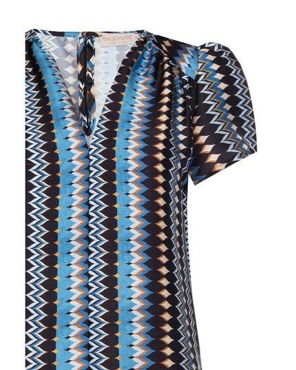 Rinascimento Turquoise Polyester Blouse