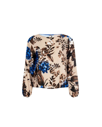 Rinascimento Blue Polyester Blouse