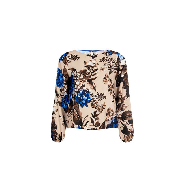 Rinascimento Blue Polyester Blouse