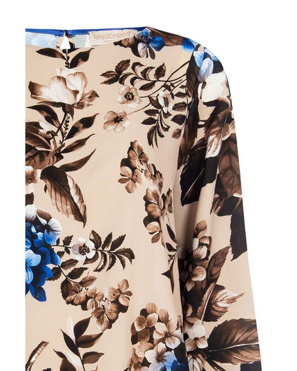 Rinascimento Blue Polyester Blouse