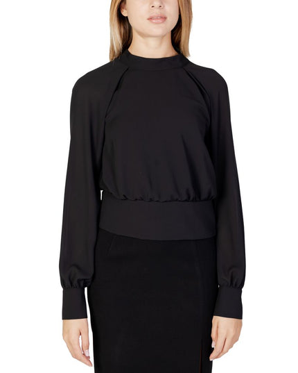 Sandro Ferrone Black Polyester Blouse