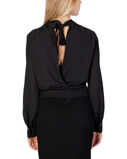 Sandro Ferrone Black Polyester Blouse
