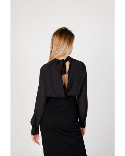 Sandro Ferrone Black Polyester Blouse