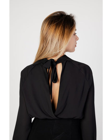 Sandro Ferrone Black Polyester Blouse