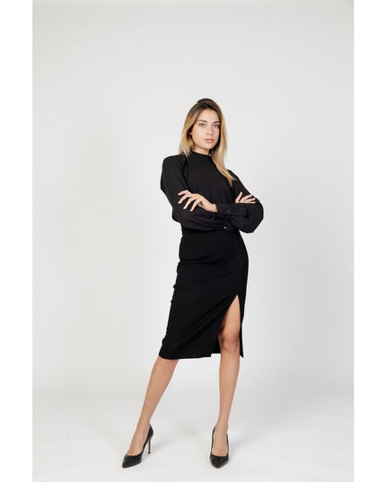 Sandro Ferrone Black Polyester Blouse