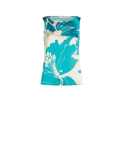 Rinascimento Turquoise Polyester Blouse