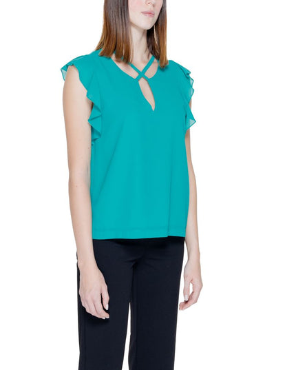 Rinascimento Green Polyester Blouse