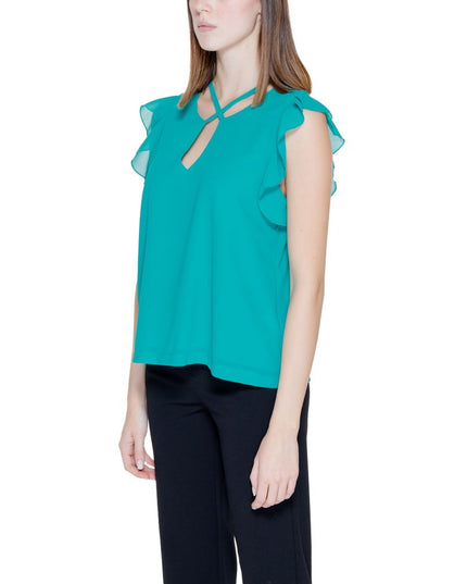 Rinascimento Green Polyester Blouse