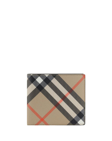 Burberry Beige Calf Leather Bos Taurus Wallet