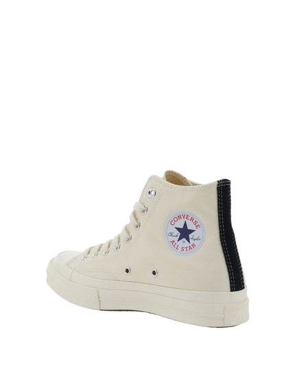 Comme Des Garçons Play x Converse White Rubber High Top Sneakers